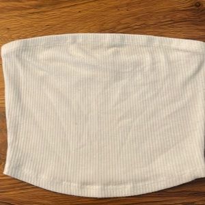 All white tube top.